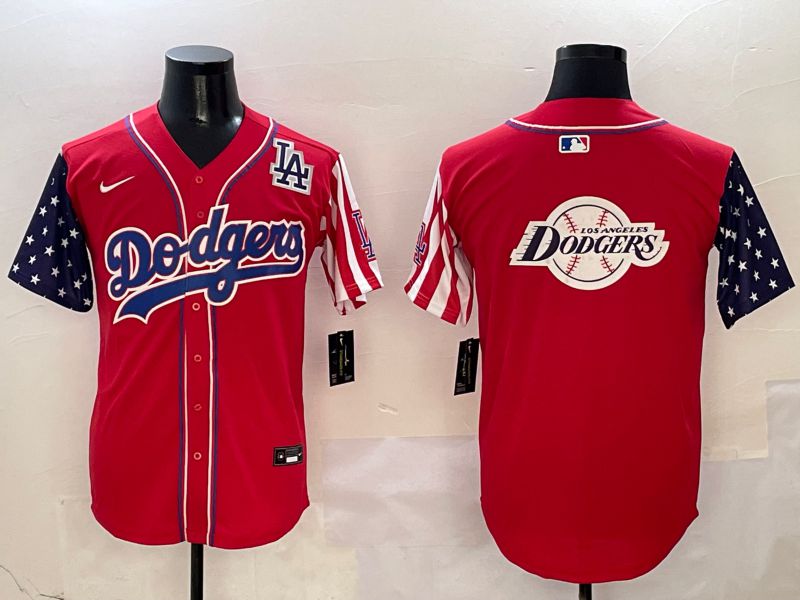Men Los Angeles Dodgers Blank Red a generation of national flags Joint name 2025 Nike MLB Jersey style 39->los angeles dodgers->MLB Jersey